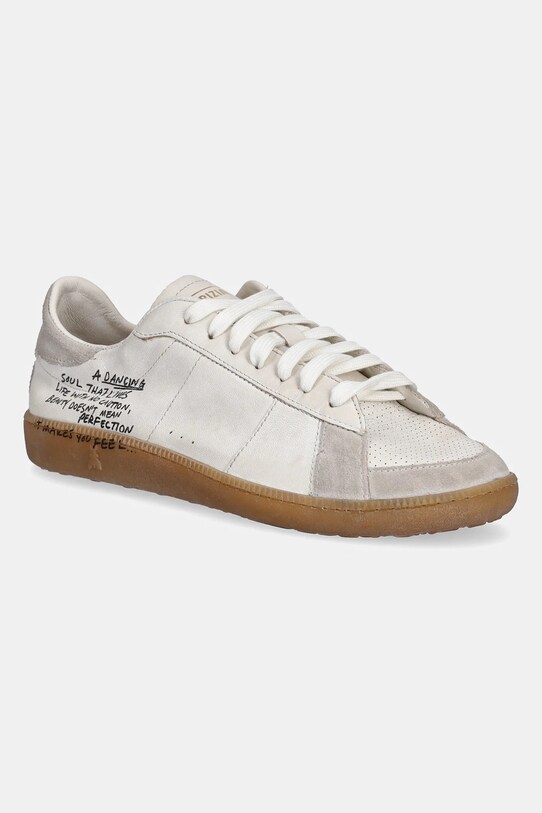 Patrizia Pepe sneakersy skórzane skóra zamszowa biały 2Z0066.L150.X1RQ