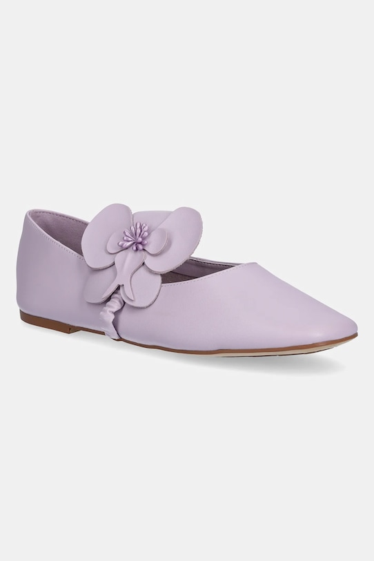 Aldo baleriny skórzane FLORALINA fioletowy 13966793