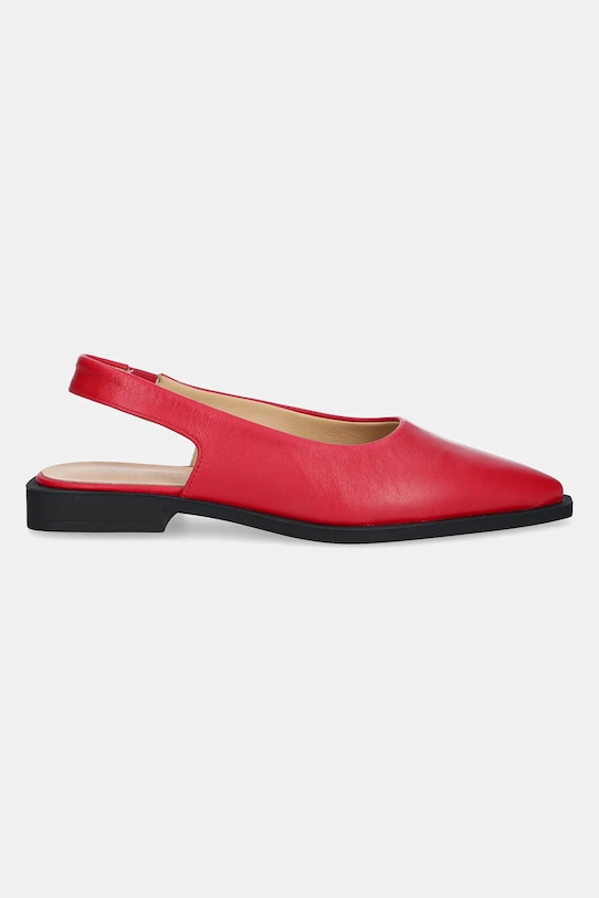Copenhagen baleriny skórzane Leather CPH416 czerwony SS25