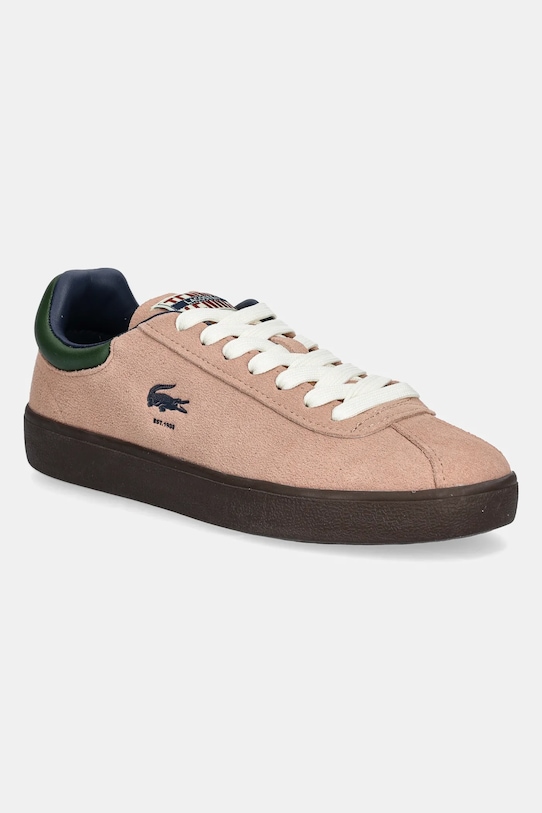 Lacoste sneakersy skórzane BASESHOT tekstylny pomarańczowy 49SFA0051