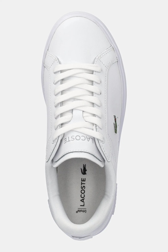 Lacoste sneakers din piele POWERCOURT alb 49SFA0086