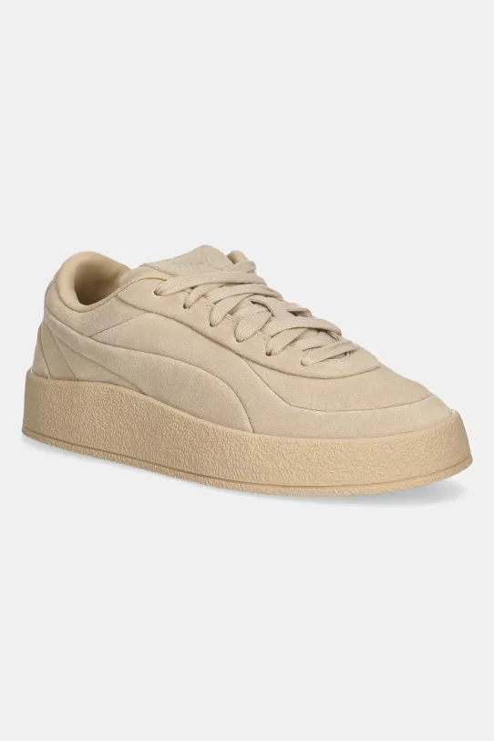 Σουέτ αθλητικά παπούτσια Puma CA Luxe Elevated φλατ μπεζ 401356