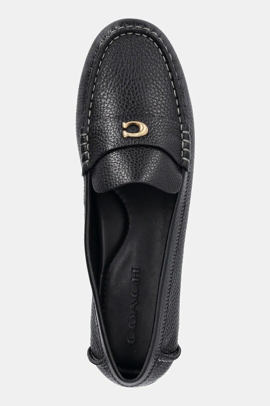 Coach mocasini de piele Leather Driver negru CAS66.BLK
