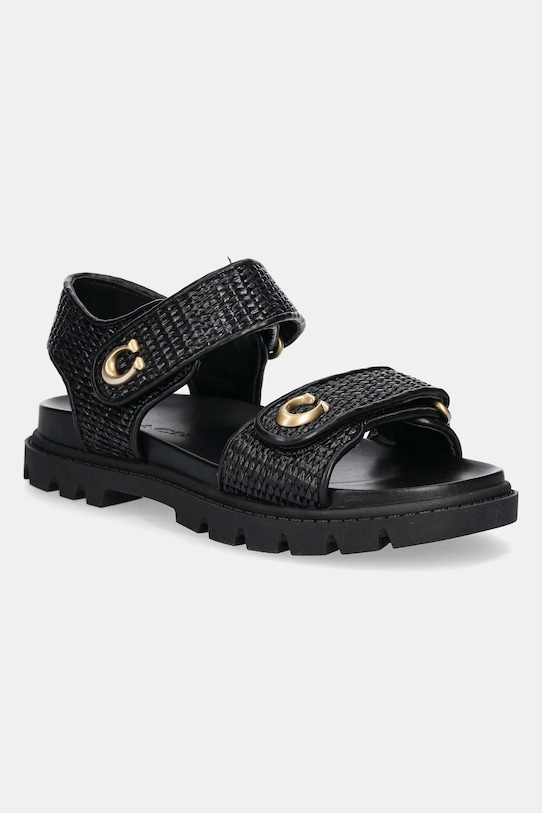 Sandali Coach Brynn Tekstil črna CAR55.BLK