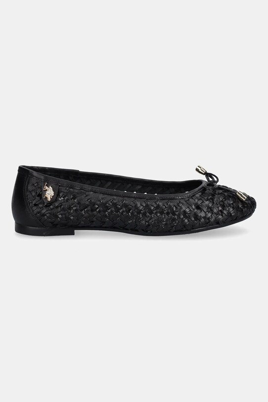 U.S. Polo Assn. baleriny skórzane JULIA JULIA001W.5L2 czarny SS25