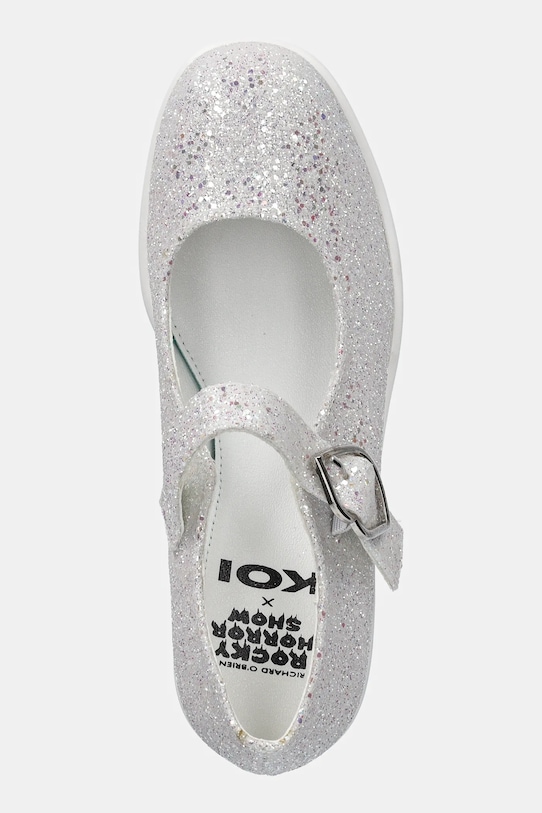 Koi Footwear körömcipő x Rocky Horror Show Tira Glitter Mary Janes ‘Damn it Janet! Edition fehér DamnitJanet