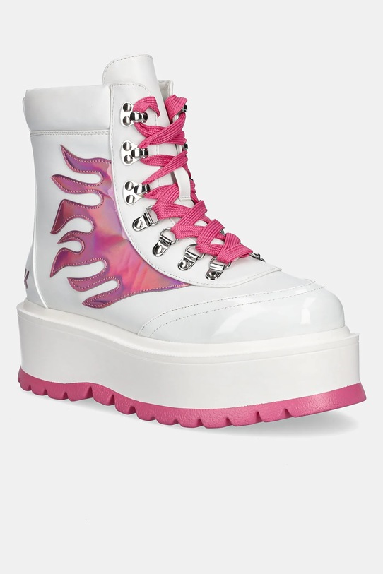 Koi Footwear botki Kawaii Helios Hologram Flame Boots nieocieplane biały KawaiiHeliosPink