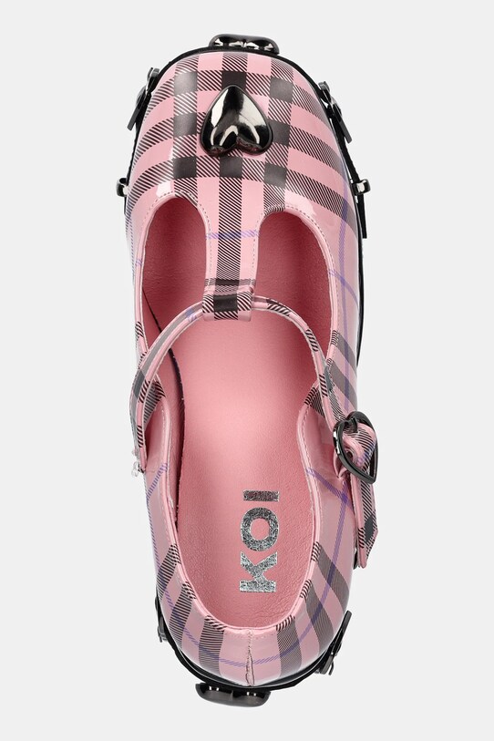 Koi Footwear pumps Sweet Apathy Plaid Wedge Mary Janes roz SweetApathy