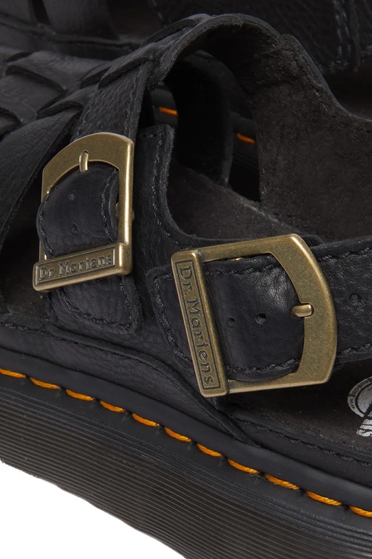 Kožené sandály Dr. Martens Wrenlie černá DM31524001