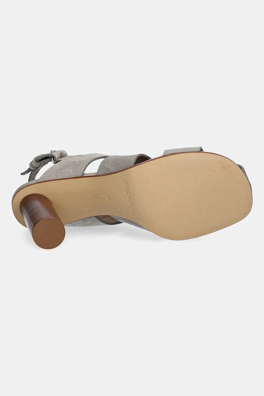 Велурени сандали JW Anderson SN0097.LA0359.929 сив