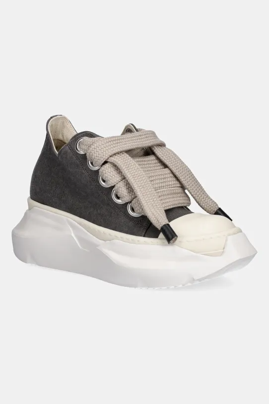 Rick Owens DRKSHDW tenisi Jumbo Laces Abstract Low Sneak textil gri DS01E3845.SCFW2