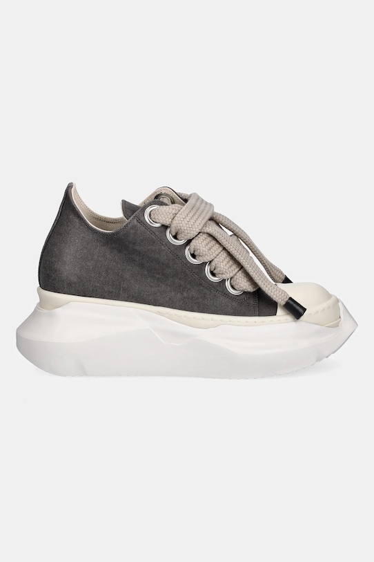 Rick Owens DRKSHDW tenisi Jumbo Laces Abstract Low Sneak DS01E3845.SCFW2 gri SS25