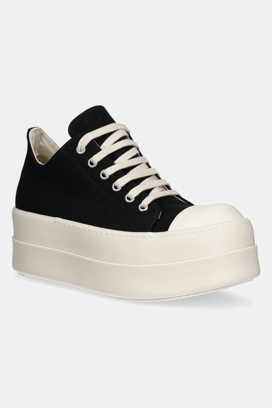 Rick Owens plimsolls Double Bumper Low Sneaks textile black DS01E3832.DO