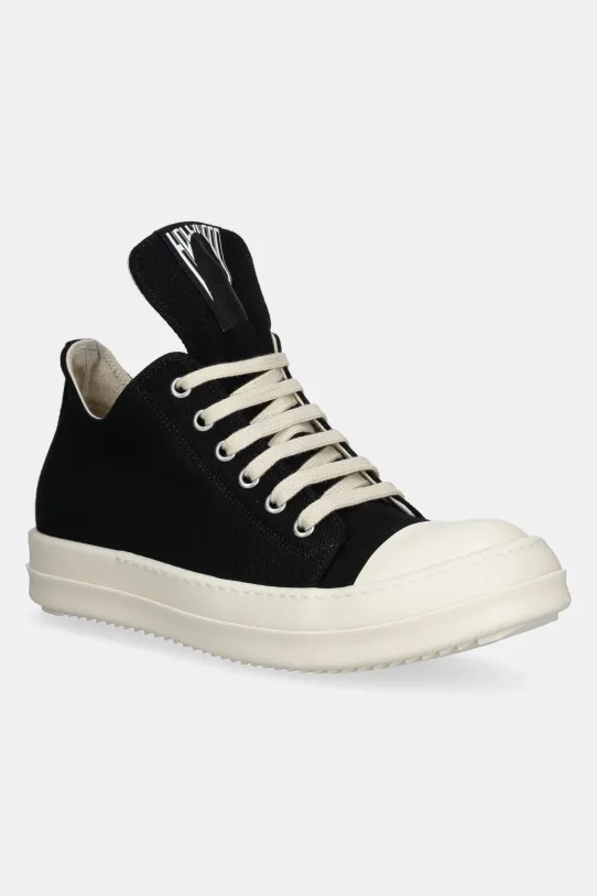 Rick Owens tenisówki Low Sneaks tekstylny czarny DS01E3802.DOEH1