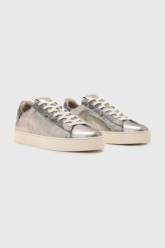 Шкіряні кросівки AllSaints Shana Metallic Sneaker W104FB срібний SS25