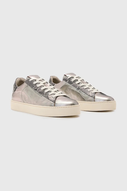 Δερμάτινα αθλητικά παπούτσια AllSaints Shana Metallic Sneaker W104FB ασημί SS25