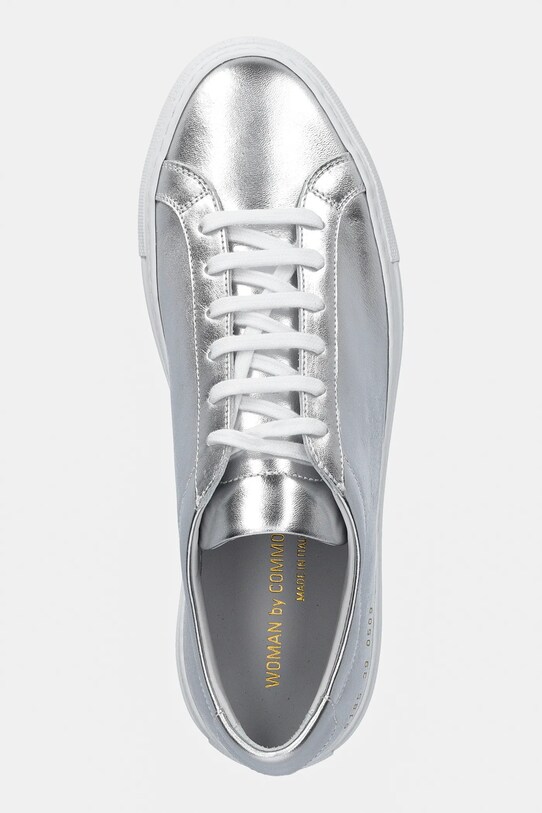 Common Projects sneakersy skórzane Achilles Shiny srebrny 6185.0509