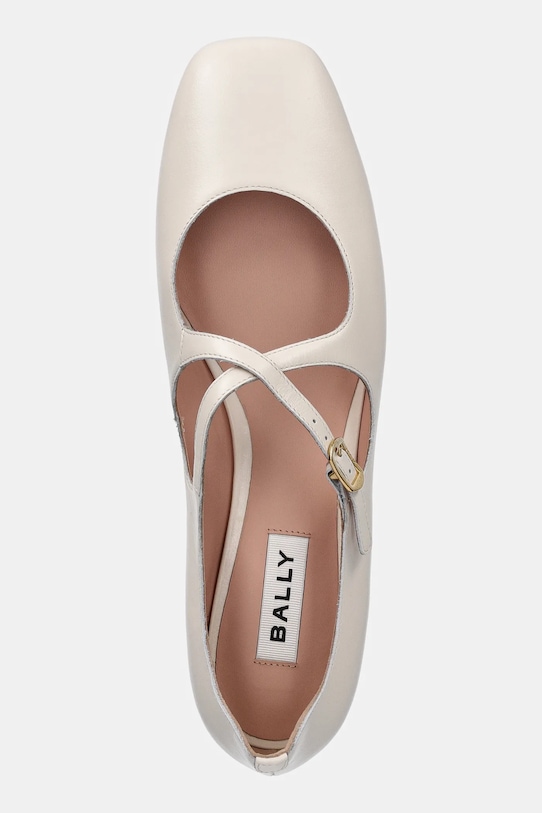 Bally bőr balerina cipő bézs WA051B.VT711.U101