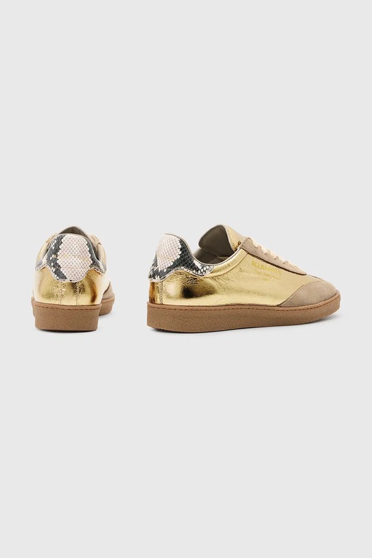 Obuwie AllSaints sneakersy skórzane Thelma Metallic Sneaker W072FB złoty