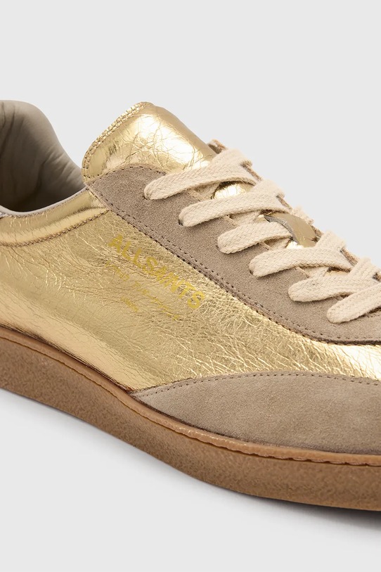 AllSaints sneakersy skórzane Thelma Metallic Sneaker złoty W072FB