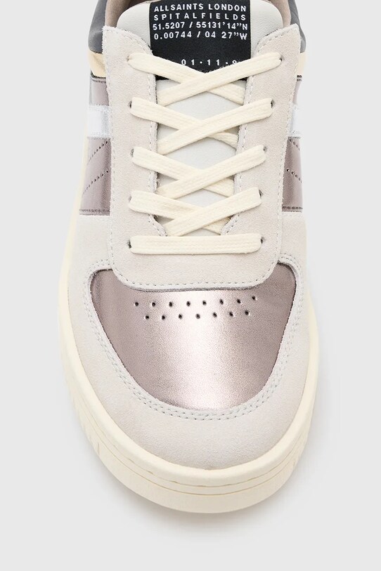 Шкіряні кросівки AllSaints Vix Suede Sneaker W125FB.WHTMET білий