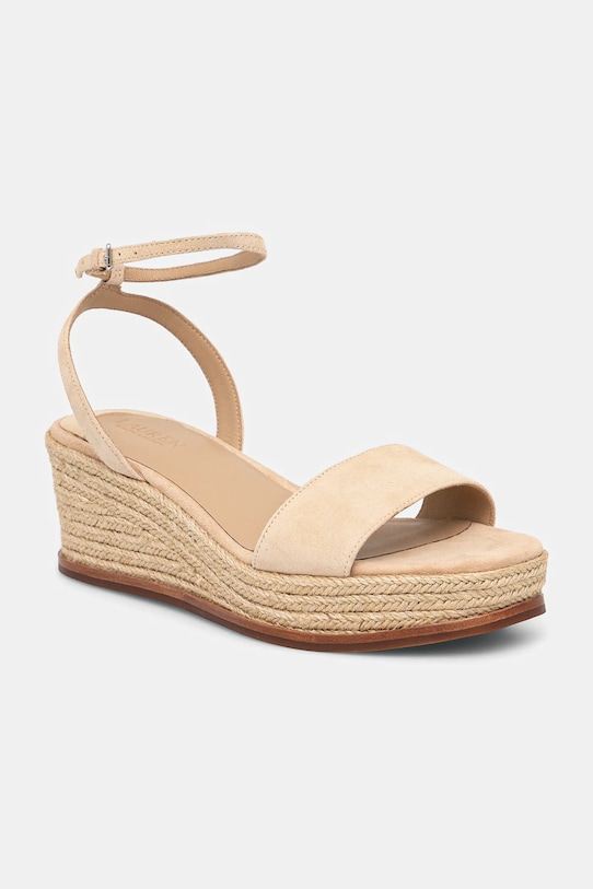 Semišové sandále Lauren Ralph Lauren Leona semišová koža béžová 802920421010.101