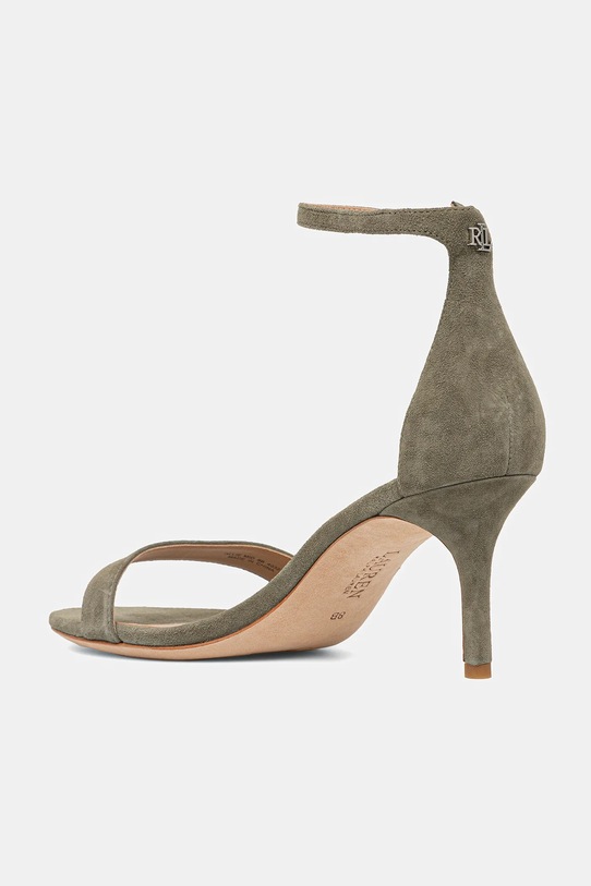 Încălțăminte Lauren Ralph Lauren sandale din piele întoarsă Allie Mid 802959175007.300 verde