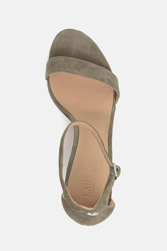 Lauren Ralph Lauren sandały zamszowe Allie Mid zielony 802959175007.300
