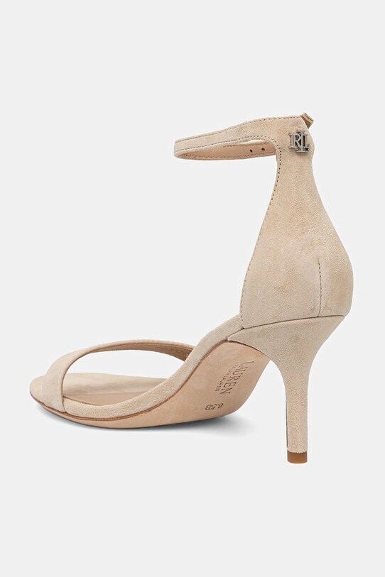 Încălțăminte Lauren Ralph Lauren sandale din piele întoarsă Allie Mid 802959175008.101 bej