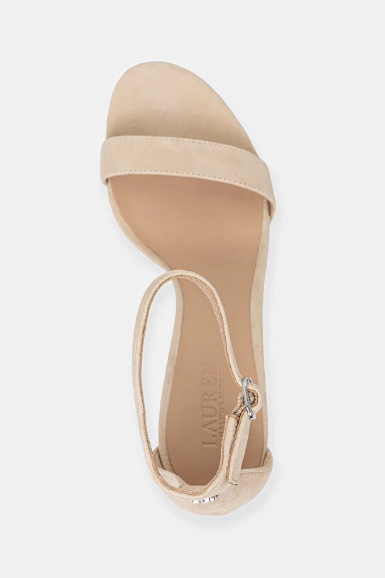 Lauren Ralph Lauren sandale din piele întoarsă Allie Mid bej 802959175008.101
