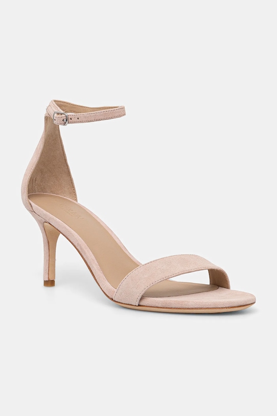 Lauren Ralph Lauren sandale din piele întoarsă Allie Mid subțire roz 802959175009.650