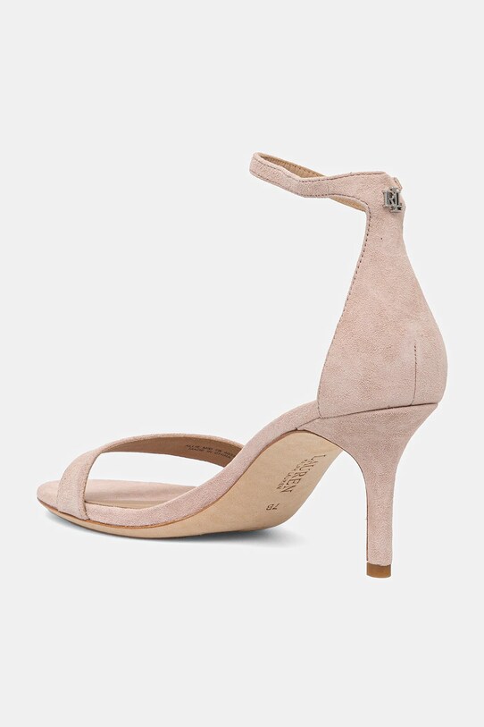 Obuwie Lauren Ralph Lauren sandały zamszowe Allie Mid 802959175009.650 różowy