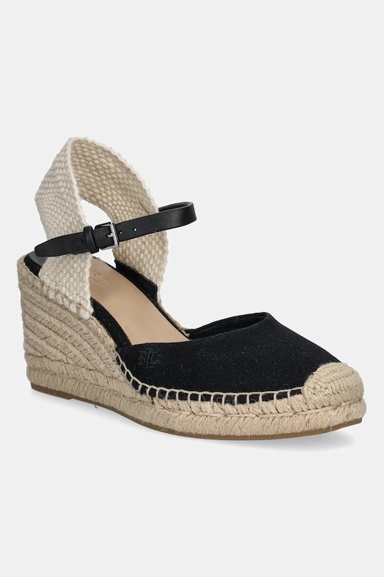 Εσπαντρίγιες Lauren Ralph Lauren Robby υφασμάτινο μαύρο 802961836001.001