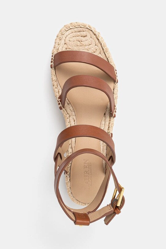 Kožené espadrilky Lauren Ralph Lauren Polly Gldtr hnědá 802961839001.200