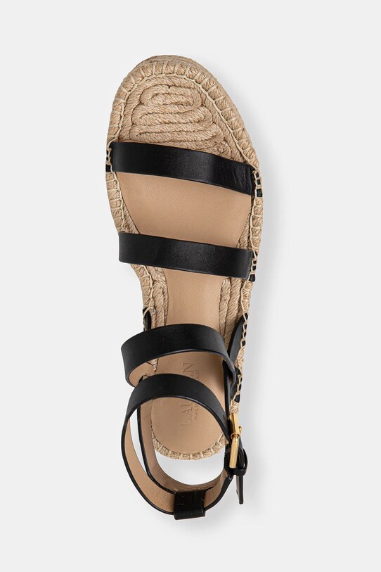 Kožené espadrilky Lauren Ralph Lauren Polly Gldtr 802961839002.001 čierna