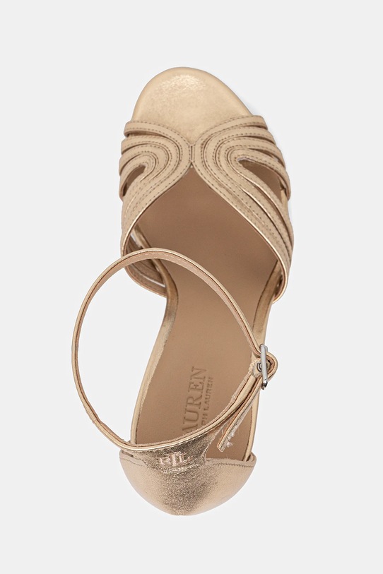 Шкіряні сандалі Lauren Ralph Lauren Allie Mtstrp золотий 802966857001.040