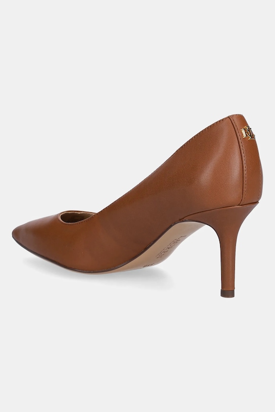 Încălțăminte Lauren Ralph Lauren stilettos de piele Lanette 802972023002.270 maro