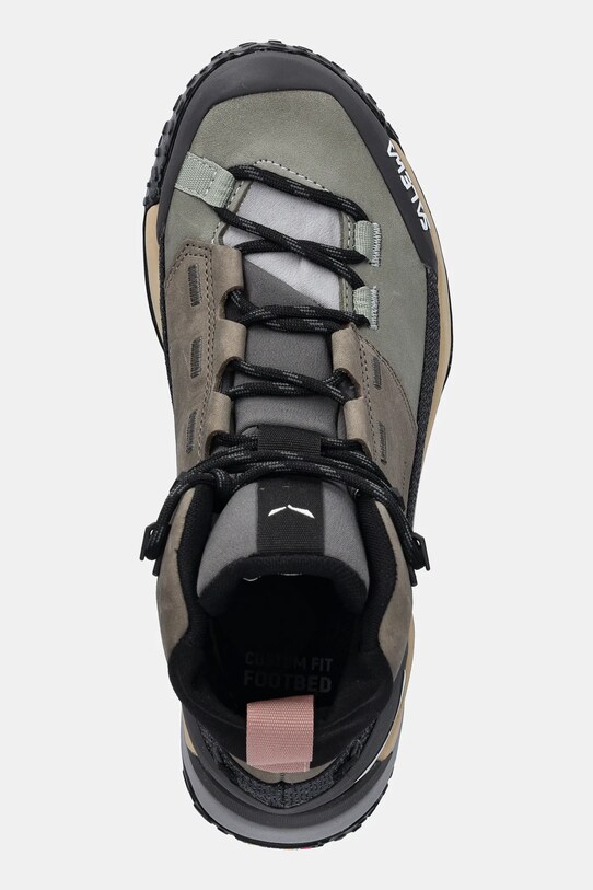 Topánky Salewa Puez Leather Mid PTX zelená 00.0000061460