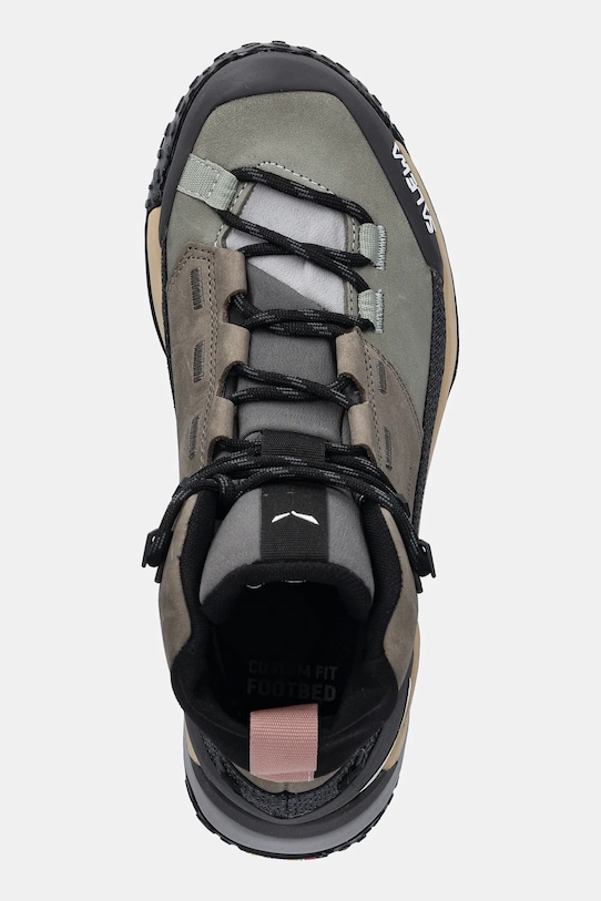Παπούτσια Salewa Puez Leather Mid PTX πράσινο 00.0000061460