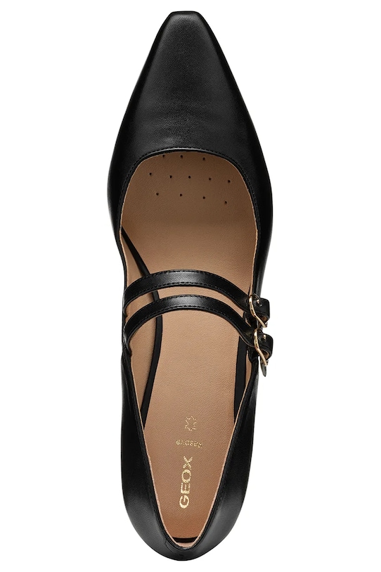 Kožené balerínky Geox D GISELDA15 D55YUC.000TU.C9999 čierna