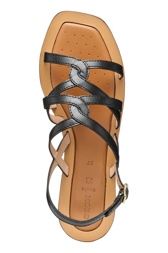 Geox sandale de piele D SOZY QC D55YFA.0001J.C9999 negru