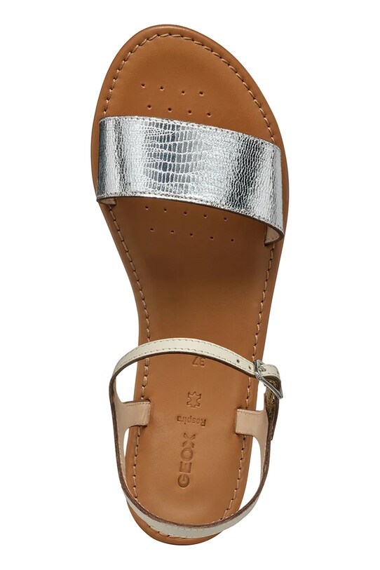 Geox sandale de piele D SOZY S D55LXJ.0KY81.C1W1S argintiu