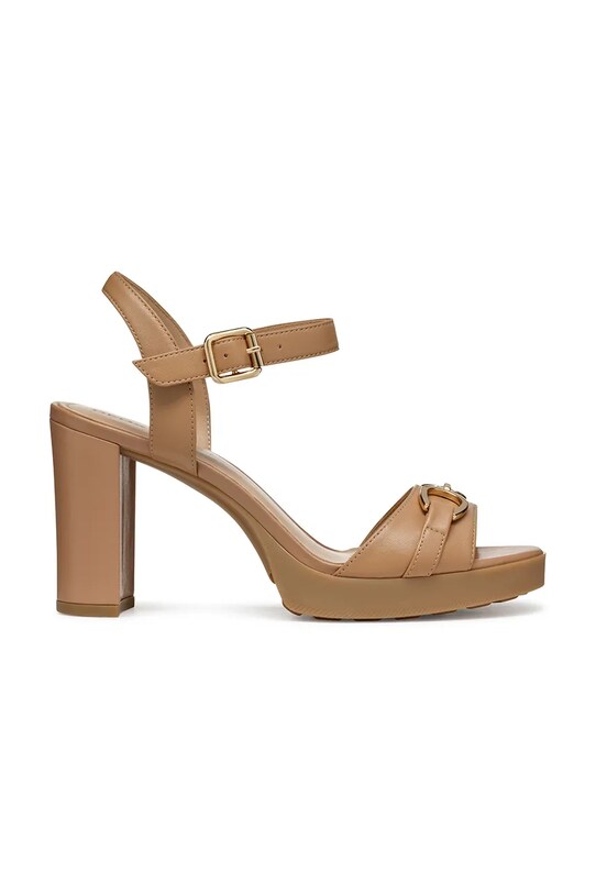 Kožené sandály Geox D WALK PLEASURE 85S přírodní kůže hnědá D55B6A.000TU.C5000