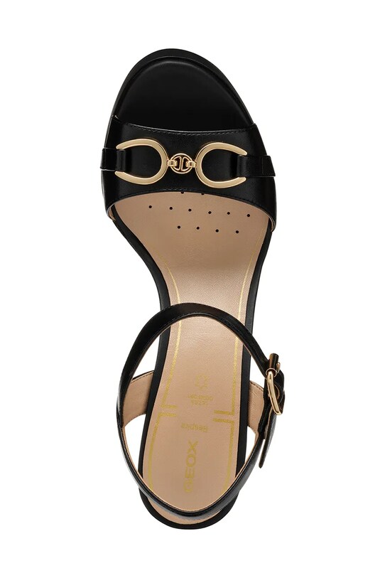 Kožené sandály Geox D WALK PLEASURE 85S D55B6A.000TU.C9999 černá