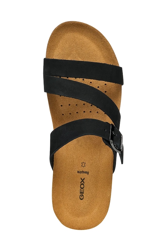 Geox papuci din piele D NEW STHELLAE D551AA.00032.C9999 negru