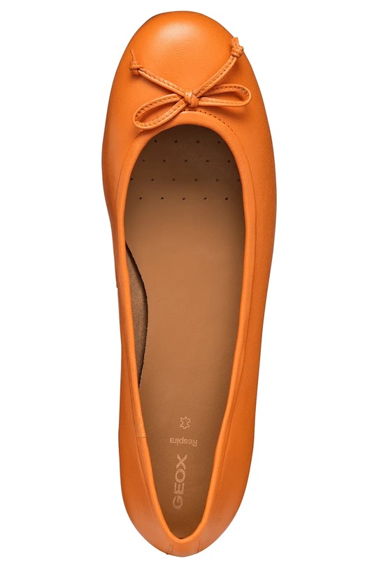 Geox balerini de piele D PALMARIA D25MUB.000TU.C2008 portocaliu