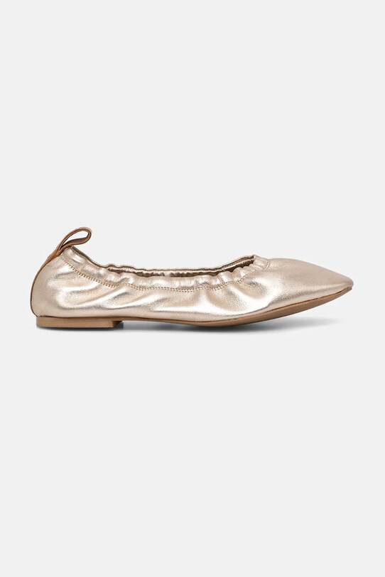 Pepe Jeans ballerine in pelle POPPY LOGO PLS10429 oro SS25