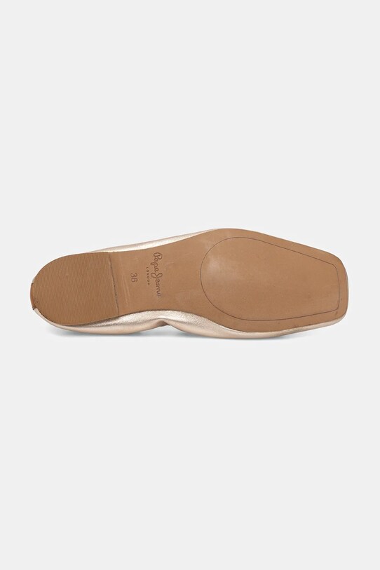 Pepe Jeans ballerine in pelle POPPY LOGO PLS10429 oro
