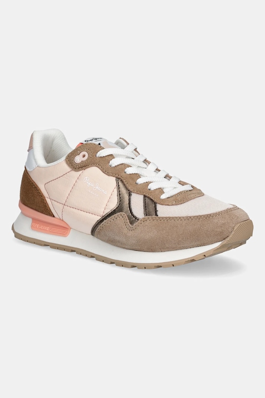 Pepe Jeans sneakers BRIT CAMP W piele întoarsă maro PLS40038