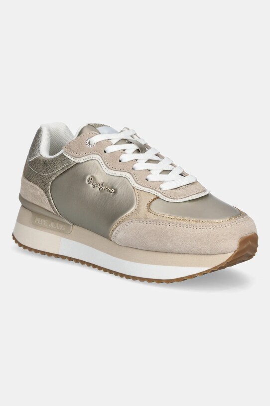 Кроссовки Pepe Jeans RUSPER SHINE замш бежевый PLS60033
